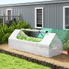 Outsunny 8.6 x 3 x 1ft Raised Garden Bed with Mini Greenhouse, Galvanized Raised Garden Bed with Cover for Herbs and Vegetables