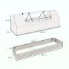 Outsunny 8.6 x 3 x 1ft Raised Garden Bed with Mini Greenhouse, Galvanized Raised Garden Bed with Cover for Herbs and Vegetables