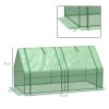 Outsunny 6' x 3' x 3' Portable Mini Greenhouse, Small Greenhouse with Large Zipper Doors and Water/UV PE Cover, Green