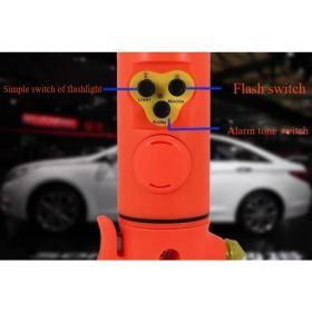 Red&Yellow Multi-functional Car Safety Hammer With Flashlight (Color:Light Blue: Red)
